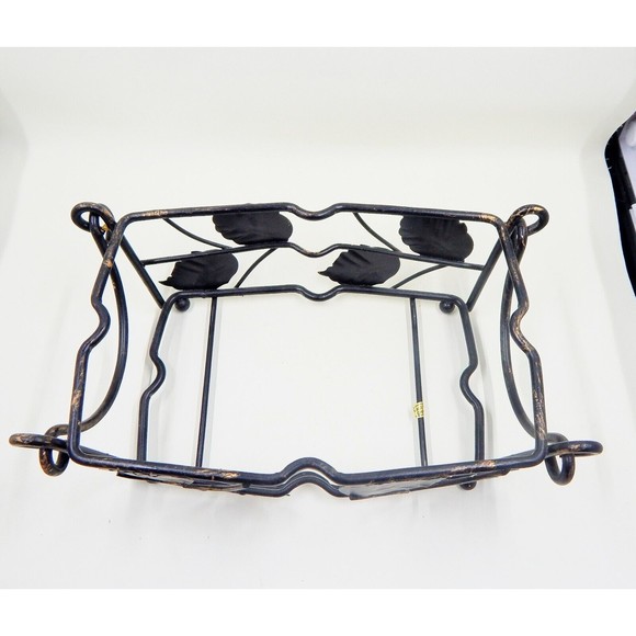 Temp-Tations By Tara Petals Baking Serving Dish Trivet Wire Basket - Picture 10 of 11